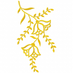 Flowers And Tree Embroidery Design 6